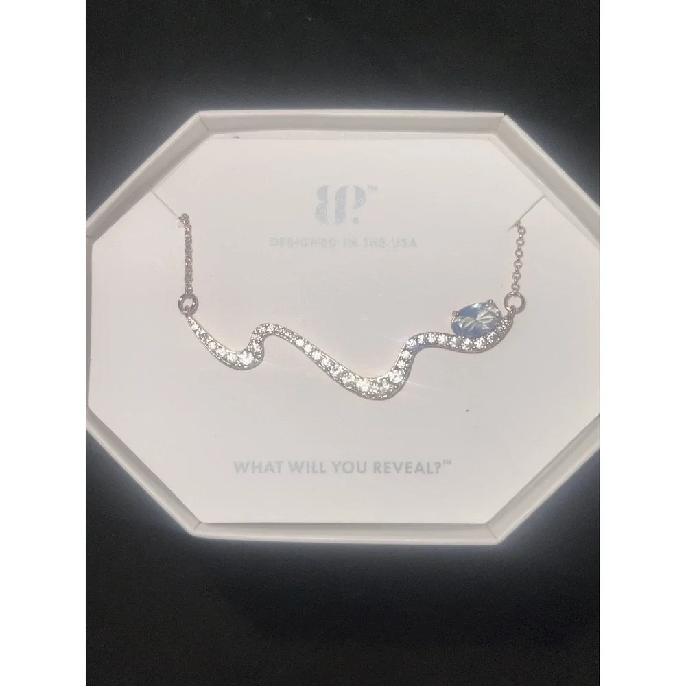 Bomb Party RBP8640 'Take On The Night' Rose Gold and Blue Moonstone Necklace